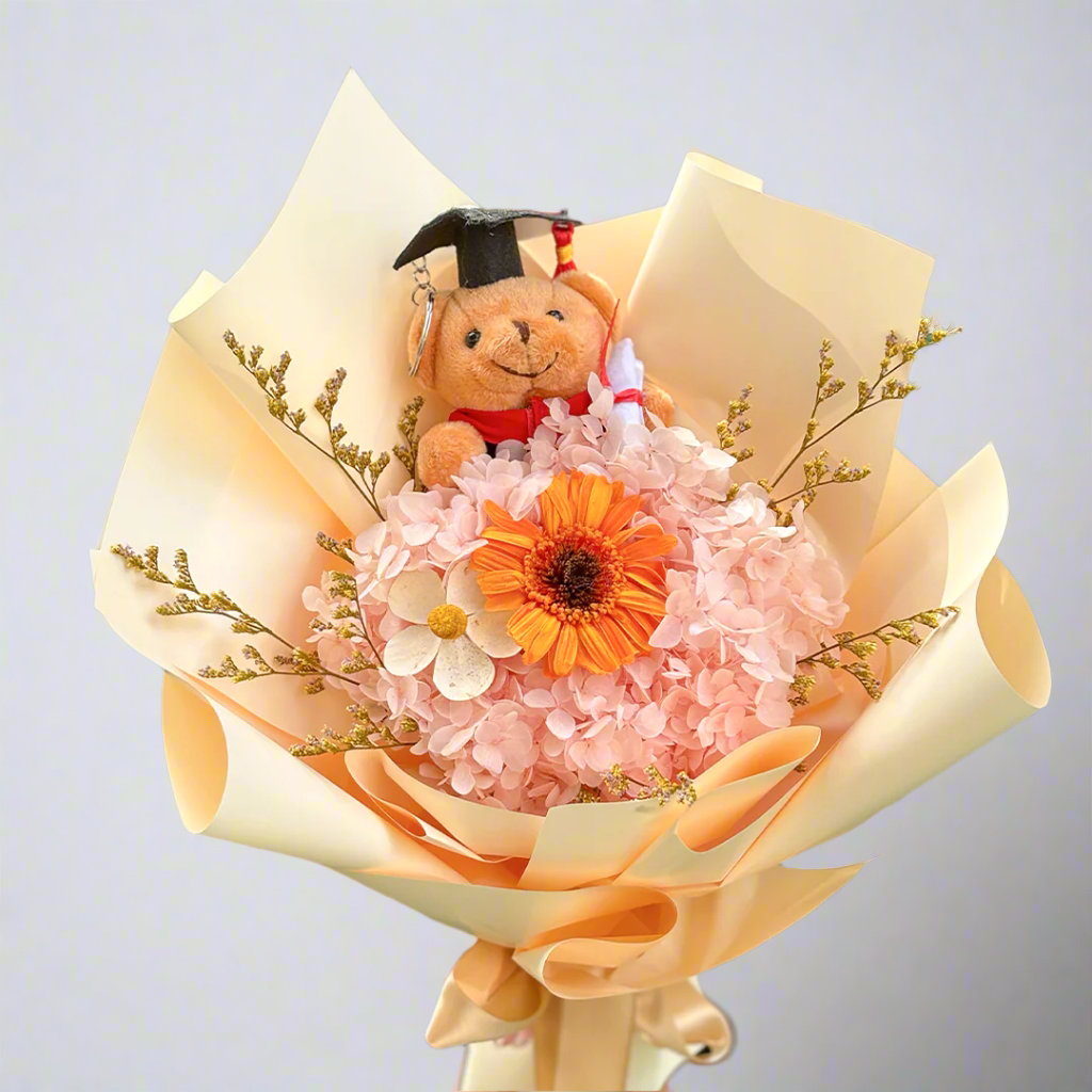 Wood Gebera Graduation Bouquet