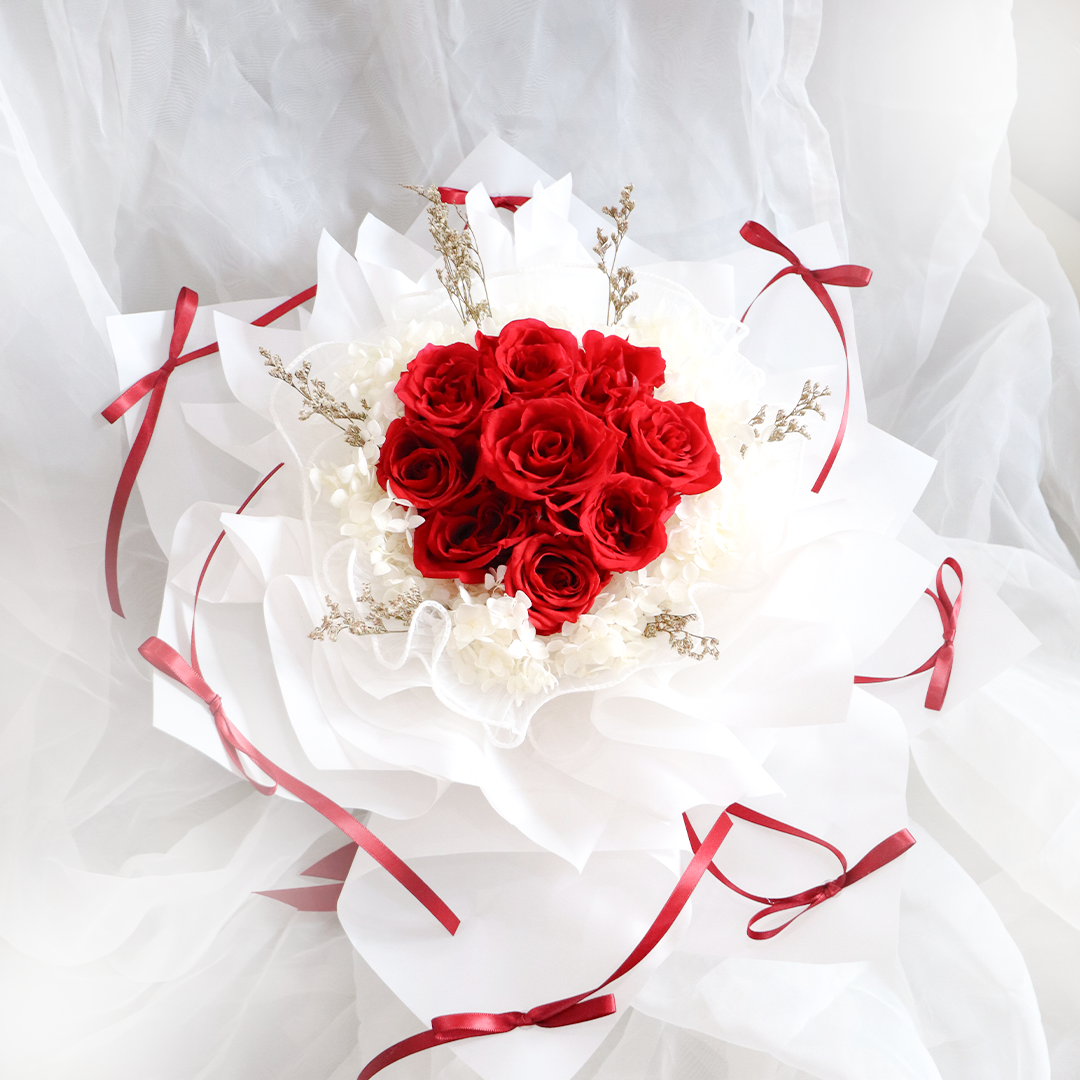 9 Stalk Ribbon Bouquet