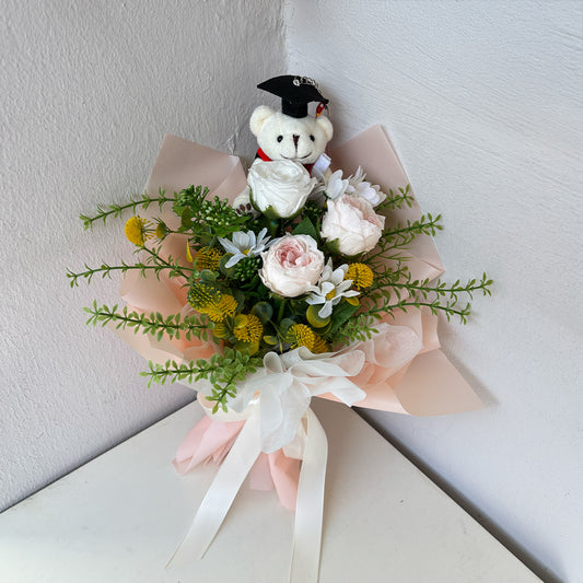 Pink Sunset Graduation Hybrid Bouquet